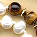 Pearl and Tiger-eye Necklace