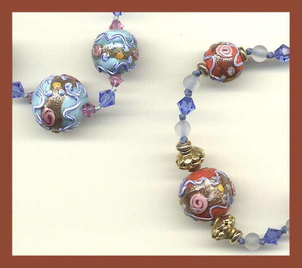 Detail of Vintage Wedding Cake Beads