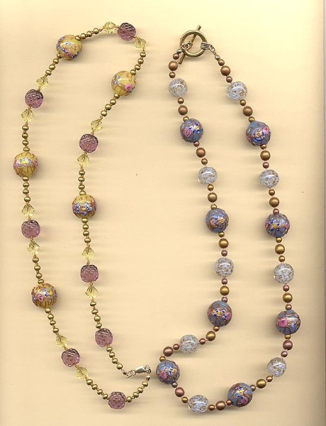 Vintage Wedding Cake Beads Restrung